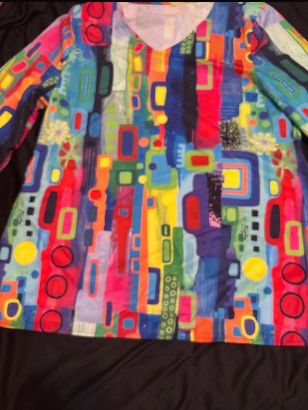 Girls' Bright Multi-Color Patterned Jacket - Picture 2 of 2